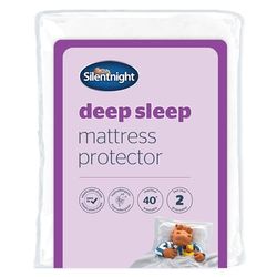 Silentnight Ochraniacz na materac Deep Sleep – supermiękki, pikowany pokrowiec ochronny na łóżko z bardzo głębokimi dopasowanymi, elastycznymi paskami – można prać w pralce i hipoalergiczny – rozmiar King