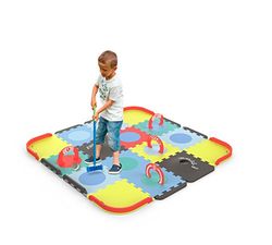 Tatamiz - Tapis miniz croquet en mousse - 39 dalles - 2 balles en caoutchouc Jeux d'intérieur et d'extérieur - Enfants dès 3 ans - D'arpèje - TTMZ106
