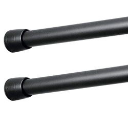 iDesign Cameo – Lot de 2 tringles à rideau de douche extensibles en métal à tension constante pour salle de bain principale, invités, salle de bain d'enfants, fenêtre, réglable de 109,2 à 190,5 cm,