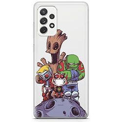 ERT GROUP mobiltelefonfodral för Samsung A73 5G originalt och officiellt licensierat Marvel mönster Guardians of the Galaxy 017 anpassad till formen på mobiltelefonen, gedeeltelijk transparant