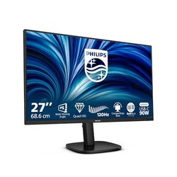 Philips Monitor 27B2U3601 da 27 pollici QHD, 120 Hz, IPS, regolazione dell'altezza, Adaptive Sync., 1 ms MPRT (2560 x 1440, HDMI 1x 2.0, DP 1x 1.4, HUB USB) nero/rosso
