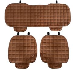 Auto Accessori Lupex - Housse de siège de Voiture Universelle 3 pièces, Protection de siège 2 Avant et 1 arrière, Marron, Protection Comfort du Coussin intérieur de l'automobile