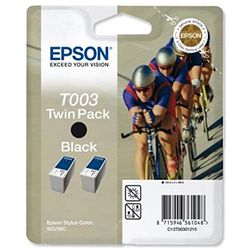Epson T0030 Double Pack Cartouche d'encre d'origine Noir pour Stylus Color 900 980