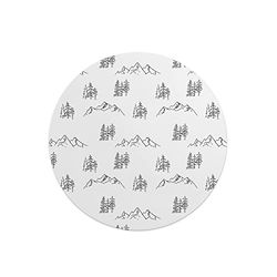 Questo Casa, Round Digital Printed Mouse Pad, Non-Slip Base, for Office and Home, Diameter:22cm
