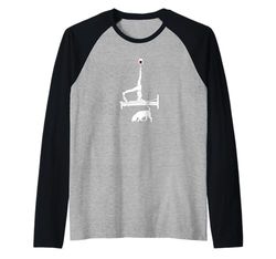 Pilates Beagle cane Reformer Pilates amante del vino Maglia con Maniche Raglan