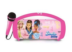 Lexibook - Barbie - Altoparlante luminoso senza fili con microfono, suono stereo, funzione Karaoke, porte USB e per schede SD, batteria ricaricabile, maniglia per portarlo ovunque, Rosa, BTP585BBZ