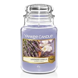 Yankee Candle Geurkaars - Lavendel Vanille Grote Pot - Lange Brandende Kaarsen: tot 150 Uur - Geschenken voor Vrouwen
