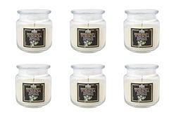 6 geurkaarsen in middelgroot glas, 100% plantaardige was, veganistisch, brandduur tot 80 uur, aromatherapie, tuberose, sensualiteit, gemaakt in Italië Cereria Di Giorgio
