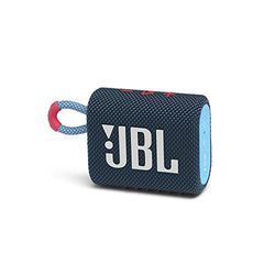 JBL GO 3 Speaker Bluetooth Portatile, Cassa Altoparlante Wireless con Design Compatto, Resistente ad Acqua e Polvere IPX67, fino a 5 h di Autonomia, USB, Blu e Rosa