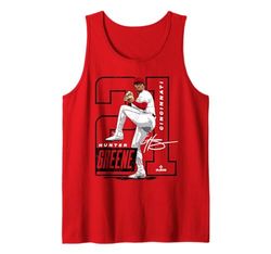 Hunter Greene | Cincinnati MLB Baseball Players | MLBHGR202M Tank Top