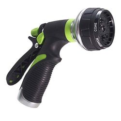 Braa Garden Hose Nozzle, Hose Pipes, Garden Hose Nozzle, 8 Adjustable Watering Patterns Water Hose Nozzle for Watering, Cleaning, Car Wash, Showering Pet, Garden, Lawn (B)