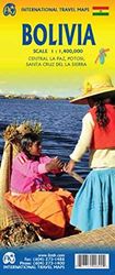Bolivie: Central La Paz, Potosi, Santa Cruz de la Sierra. Touristische Karte Bolivien
