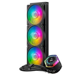 Cooler Master MasterLiquid 360 Ion CPU Cooler Liquid - Display LCD 2,1", Raffreddamento Ad Acqua AIO, Pompa Doppia Camera Gen X, Ventole Mobius 120P ARGB, RGB Gen 2 Indirizzabile, Staffe LGA1700 e AM5