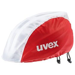 uvex rain cap bike cykelkeps - vind & vattentålig - flexibel passform - red white - S/M