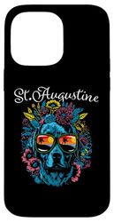 St Augustine Florida Dog Wearing Sunglasses Abstract Design Case for iPhone 14 Pro Max