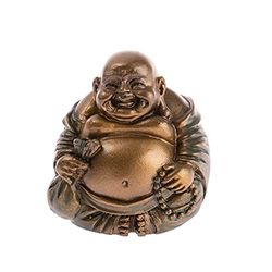lachineuse Statuetka śmiejący się Budda, żywica, figurka Abondance, 5 cm
