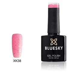 Vernis à ongles gel Bluesky, paillettes roses, XK38, longue durée, résistante aux puces, 10 ml (nécessite un durcissement sous lampe LED UV)
