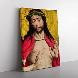Dieric Bouts Christ Crowned With Thorns Classic Painting Canvas Wall Art Print Ready to Hang, Framed Picture for Living Room Bedroom Home Office Décor, 60x40 cm (24x16 Inch)