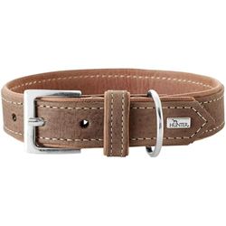 HUNTER PORTO hondenhalsband, leer, premium leer plantaardig, milieuvriendelijk, duurzaam, 55 (M), tabak/cognac