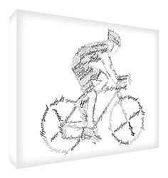 Little Helper Oh my Word! WSNB-BC-BIKE128-25-DE - Stampa artistica da parete, colore: Nero