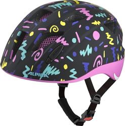 ALPINA XIMO FLASH, black-confetti, 49-54 cm, fietshelm voor kinderen, individueel aanpasbaar met geïntegreerd Multi-Fit Light