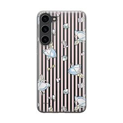 ERT GROUP mobiltelefonfodral för Samsung S23 originalt och officiellt licensierat Disney mönster Alice 001 optimalt anpassad till formen på mobiltelefonen, gedeeltelijk transparant