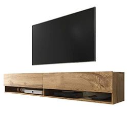 Selsey Wander - Meuble TV/Banc TV (chêne wotan, 180 cm, sans LED) 5903025132624