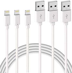 Quntis - Cable de carga para iPhone 1 m, MFi certificado, cable Lightning de carga rápida para iPhone 11 Pro XS Max XR X 8 7 6S Plus/8 7 6s 6 5 SE 5C / iPad Pro/AirPods Pro, cable blanco