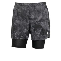 adidas Uomo Own The Run Spray Dye 2in1 Short, Grey Four/Black, XXL