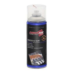 Ambro-Sol - G006 Grasso Spray al Rame, Lubrificante Specifico per Alte Temperature, Bomboletta Spray in Banda Stagnata 100% Riciclabile all'Infinito da 400 ml