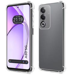 Tumundosmartphone Transparent stötsäkert silikonfodral för OPPO A80 5G