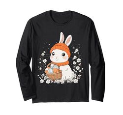 Costume da coniglio pasquale per bambini e bambine, decorazione coniglietto pasquale Maglia a Manica