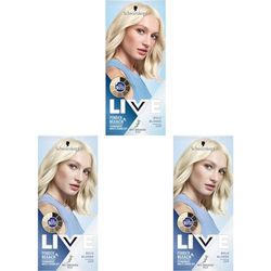 Live Schwarzkopf LIVE Powder Bleach Bold Blonde Permanent Hair Dye, Lifts Up to 9 Levels, Plex Technology, 00P, 157.0 gram (Pack of 3)
