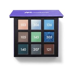 We Make-Up As Palette Sea Breeze (103,306,136,105,145,505,140,207,121) - 9 fards à paupières colorés ultra-pigmentés longue durée avec miroir