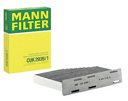 MANN-FILTER CUK 2939/1 Filtro de ar de cabine - filtro de pólen com carbono ativado - volante à direita para automóveis veículos de transporte