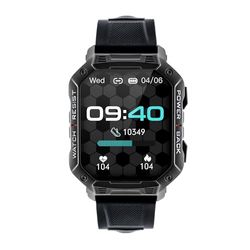 Smartwatch Watchmark Ultra Zwart Siliconen band Sportmodi Duurzaam IP67