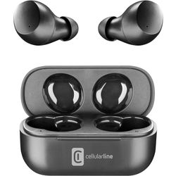 cellularline Wink - universeel, Bluetooth 5.0 HiFi stereo hoofdtelefoon met oplaadhoes, totale tijd van 25 uur, opladen 2 uur, bereik 10 m, universeel, zwart