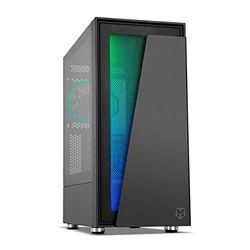 NOX XTREME PRODUCTS ARGB BLASTER Box -NX BLASTER- Scatola ARGB PRO ATX-Micro ATX-ITX, lato in vetro temperato, spazio per un massimo di 8 ventole, USB 3.0, pulsante di controllo LED, nero
