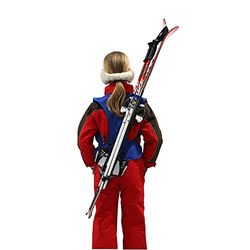 Wantalis - Skiback Kid - Een revolutionair product om uw ski's handsfree te dragen - Verstelbare en verstelbare schouderbanden - Kindermaat max. 1m30