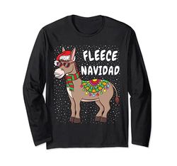 American Spanish Xmas Gift Christmas Donkey Fleece Navidad Manga Larga