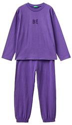 United Colors of Benetton Pyjamas Set Unisex-Barn och tonåringar, Viola 0v7, XS