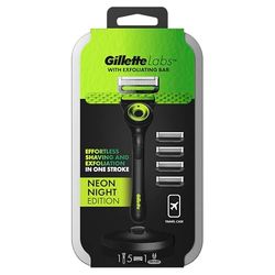 Gillette Labs Afeitadora Hombre Con Barra Integrada, Estuche De Viaje, 5 Cuchillas De Repuesto