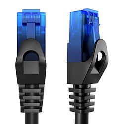 KabelDirekt – 5x 20 m – Cavo Ethernet, patch e di rete (connettori RJ45, per la massima velocità di trasmissione della fibra ottica, ideale per reti Gigabit/LAN, router/modem, switch, blu/nero)