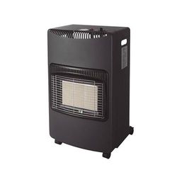gasfornuis, keramiek, grijs, 4200 W, klasse A, 3 niveaus, wielen en handgreep