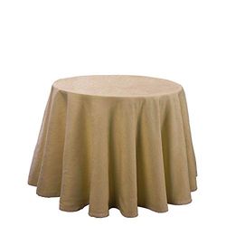 Martina Home Alta, saia para mesa de maca, cor camelo, redonda 80 Ø