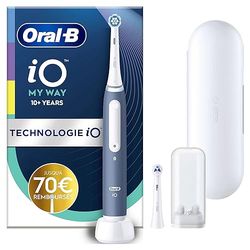Oral-B iO Brosse à Dents Électrique Pour Adolescents, 4 Modes Avec Blancheur Et Douceur Pour Les Gencives, Brossette Douce Conçue Pour Les Appareils Dentaires, 2 Embouts, 1 Etui De Voyage