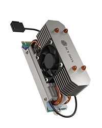 ICY BOX Ventilador M.2 con Ventilador y disipador de Calor para SSD M.2 NVMe y SATA hasta 2280, Ventilador Activo de 30 mm, Almohadilla térmica incluida