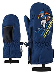 Ziener - Guanti da Sci, Unisex, per Bambini, Unisex Bambini, 801952, Blu/Bianco (Estate Blue/White), 98 cm