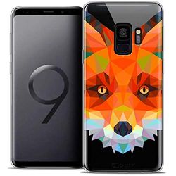 Caseink Fodral för Samsung Galaxy S9 (5.8) fodral [kristallgel HD polygon djurserie - mjuk - ultratunn - tryckt i Frankrike] räv