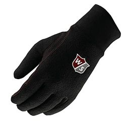 Wilson Staff Winter Gloves, WGJA00118S 1 Paio Guanti da Golf, Uomo, Microfibra/Pelle Scamosciata, Nero, Taglia S